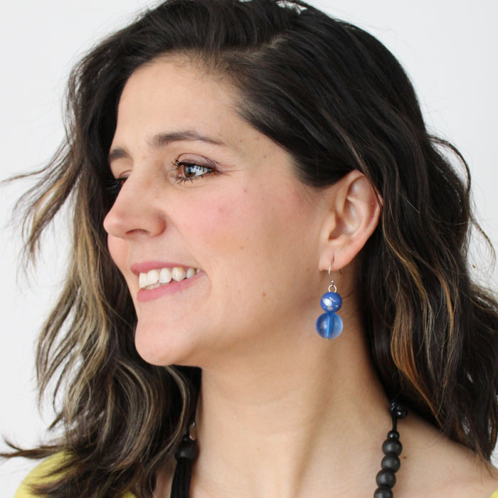 Blue Belinda Earrings - Sylca Designs - Chunky Jewelry