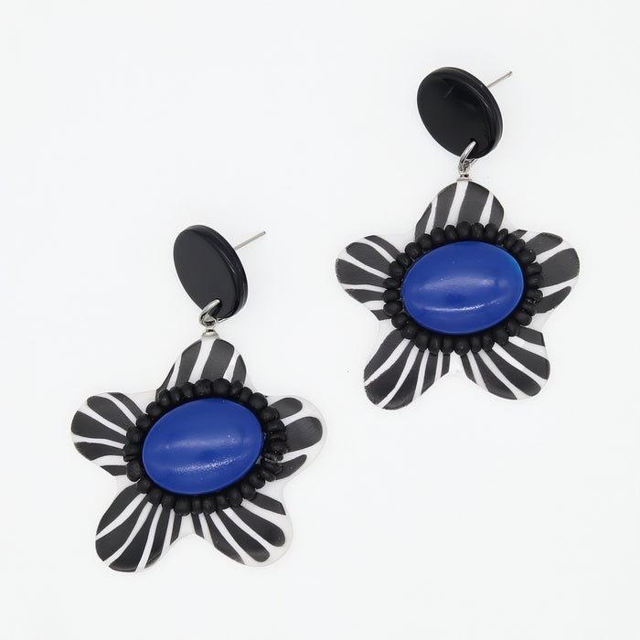 Blue Blossom Daisy Earrings