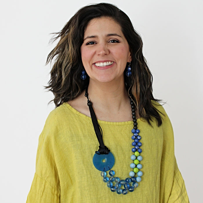 Blue Bold Belinda Necklace - Sylca Designs - Chunky Jewelry