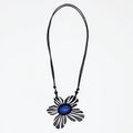 Blue Bumble Blossom Daisy Pendant