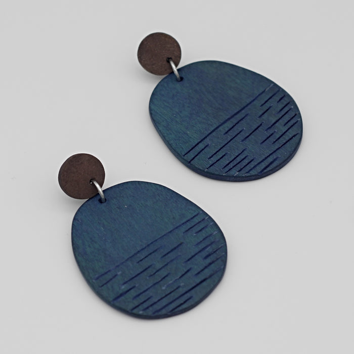 Blue Channing Earrings - Sylca Designs - Chunky Jewelry