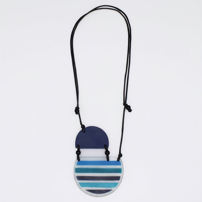 Blue Contemporary Eleni Pendant - Sylca Designs - Chunky Jewelry