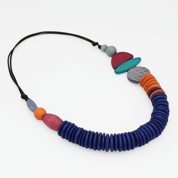 Blue Contemporary Phoenix Necklace - Sylca Designs - Chunky Jewelry