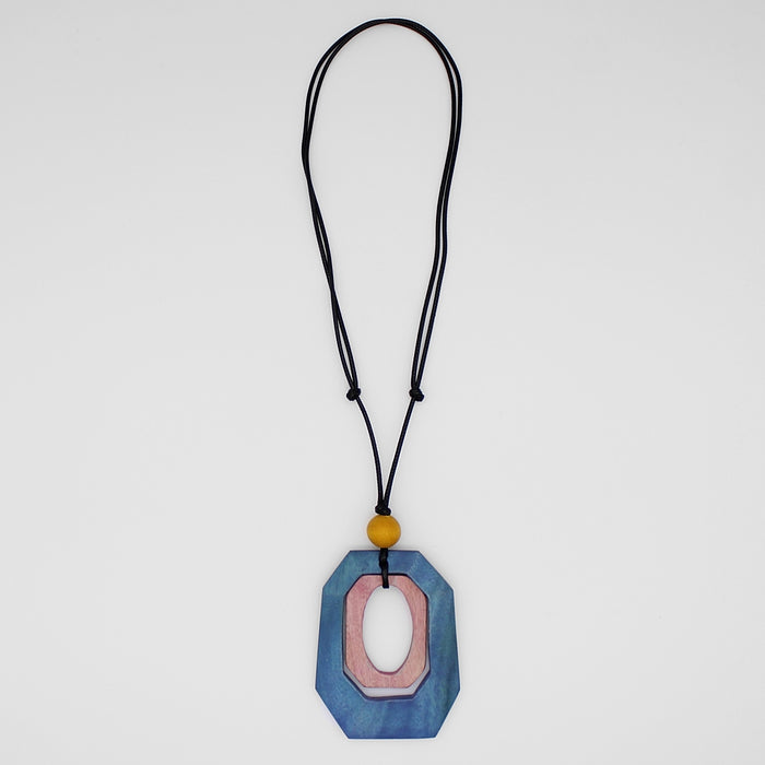 Blue Contemporary Piper Pendant - Sylca Designs - Chunky Jewelry