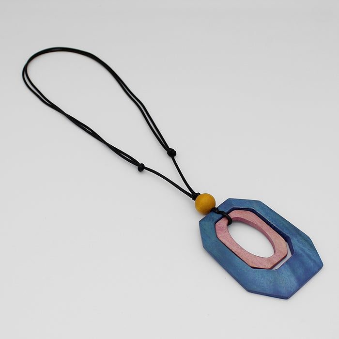 Blue Contemporary Piper Pendant - Sylca Designs - Chunky Jewelry