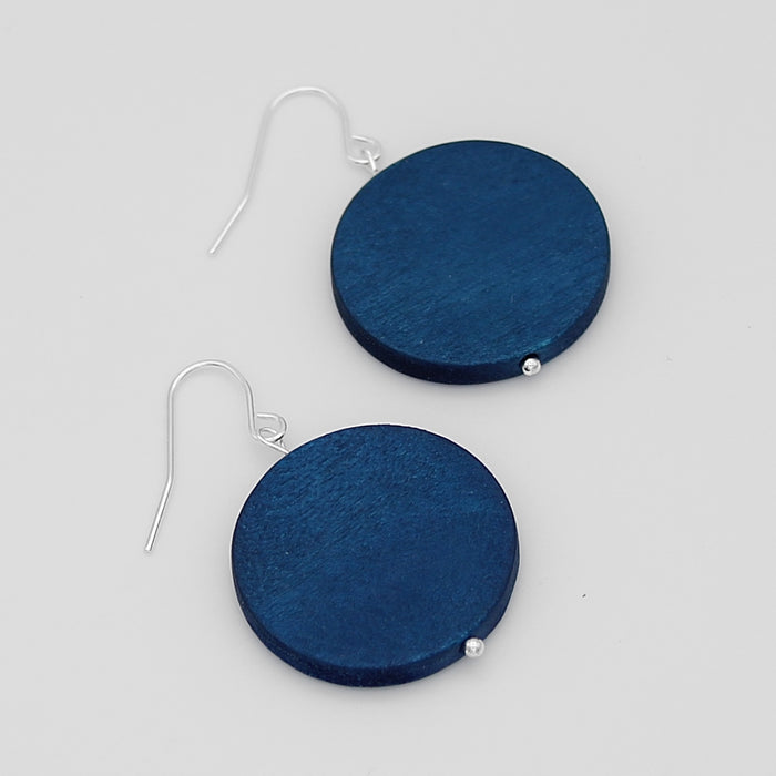 Blue Dot Rosie Earrings - Sylca Designs - Chunky Jewelry