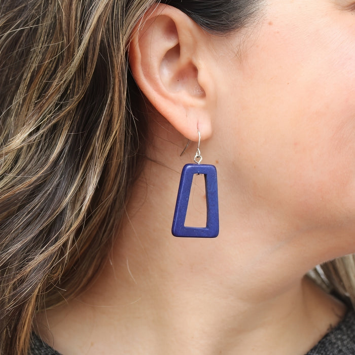 Blue Driftwood Dangle Earrings
