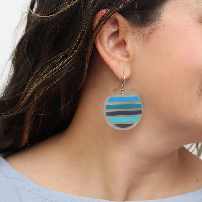 Blue Eleni Dangle Earring - Sylca Designs - Chunky Jewelry