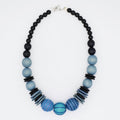 Blue Elowen Bead Statement Necklace - Sylca Designs