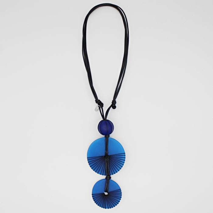 Blue Frosted Yanna Necklace - Sylca Designs - Chunky Jewelry
