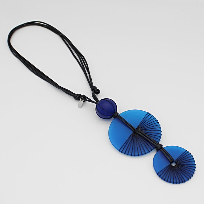 Blue Frosted Yanna Necklace - Sylca Designs - Chunky Jewelry