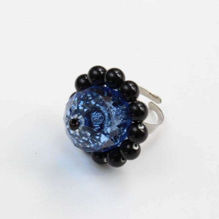 Blue Gem Stone Ring - Sylca Designs - Chunky Jewelry