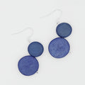 Blue Georgie Two Bead Drop Earrings - Sylca Designs - Chunky Jewelry