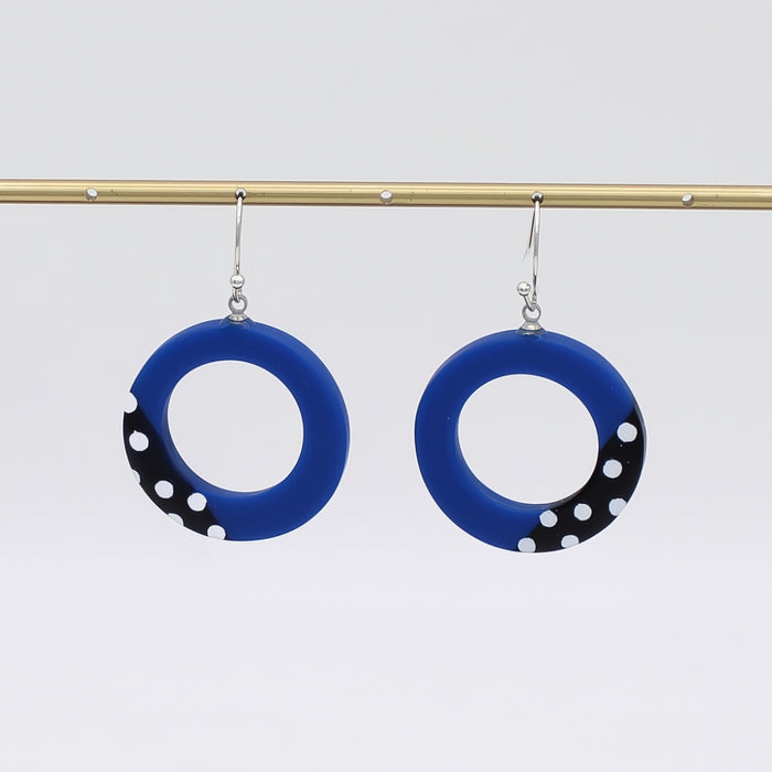 Blue Inez Earrings - Sylca Designs - Artsy Chunky Jewelry