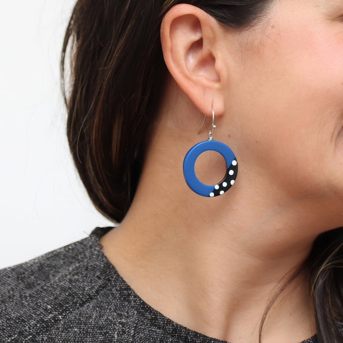 Blue Inez Earrings - Sylca Designs - Artsy Chunky Jewelry