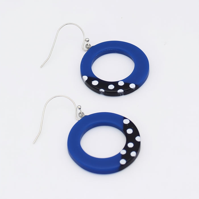 Blue Inez Earrings - Sylca Designs - Artsy Chunky Jewelry