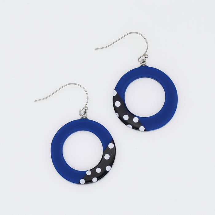 Blue Inez Earrings - Sylca Designs - Artsy Chunky Jewelry