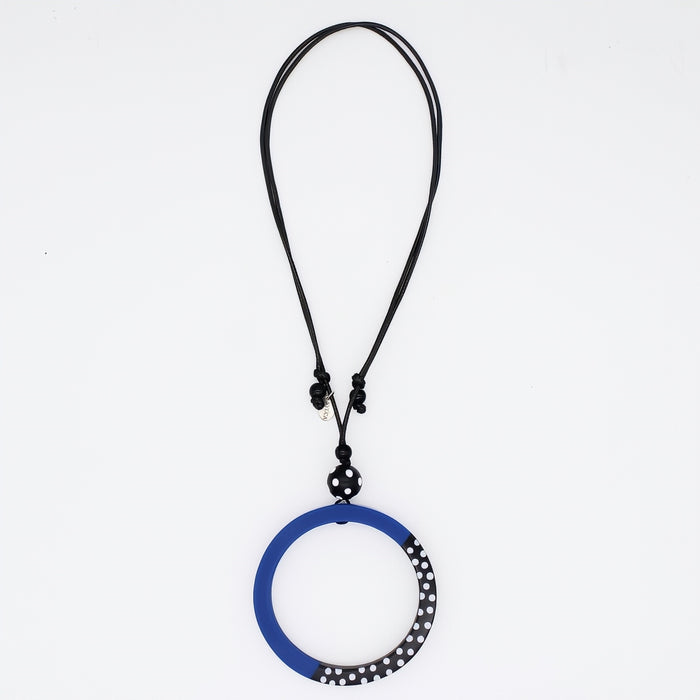 Blue Inez Pendant Necklace - Sylca Designs - Chunky Jewelry