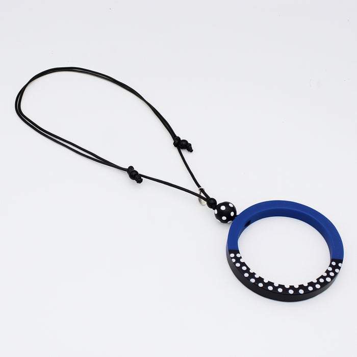 Blue Inez Pendant Necklace - Sylca Designs - Chunky Jewelry