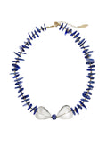 Blue Kyanite With Bowknot White Quartz Necklace QN032