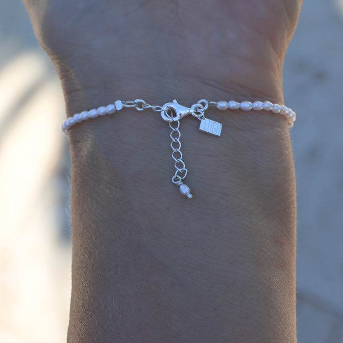 blue lagoon keshi pearl larimar bracelet
