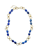 Blue Agate Chain Trendy Necklace KN017 - FARRA
