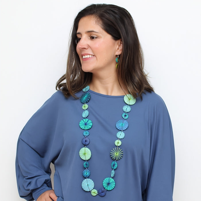 Blue Leilani Necklace - Sylca Designs - Chunky Jewelry