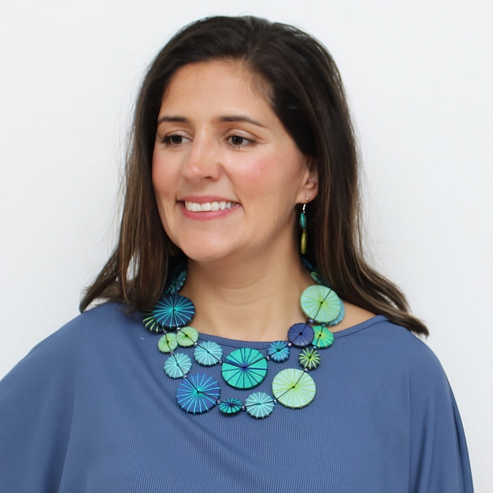 Blue Leilani Necklace - Sylca Designs - Chunky Jewelry