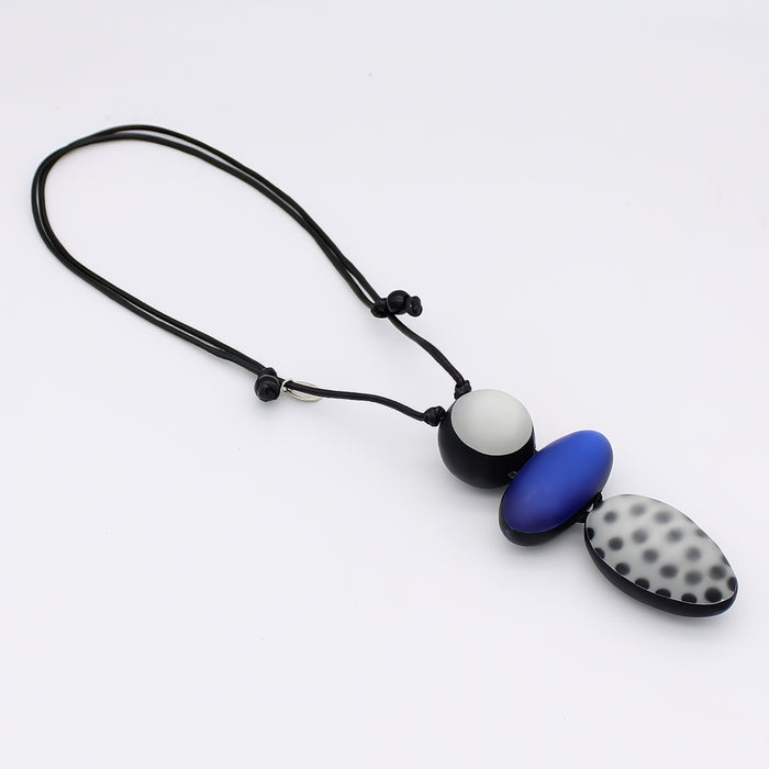 Blue Midori Polka Dot Statement Pendant
