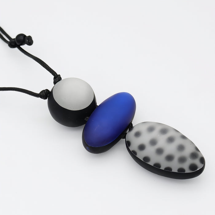 Blue Midori Polka Dot Statement Pendant