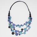 Blue Multi Strand Millie Necklace - Sylca Designs - Chunky Jewelry