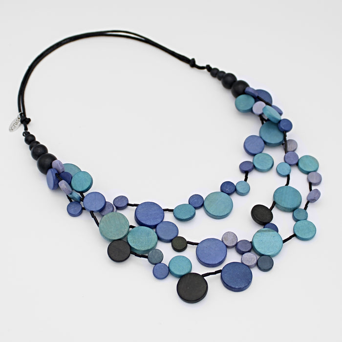 Blue Multi Strand Millie Necklace - Sylca Designs - Chunky Jewelry