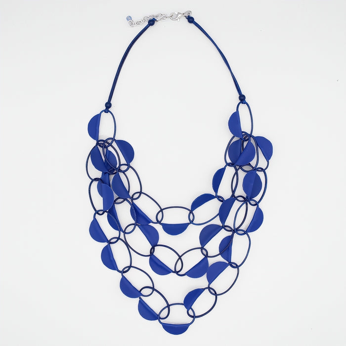 Blue Nautical Loop Necklace - Sylca Designs - Chunky Jewelry