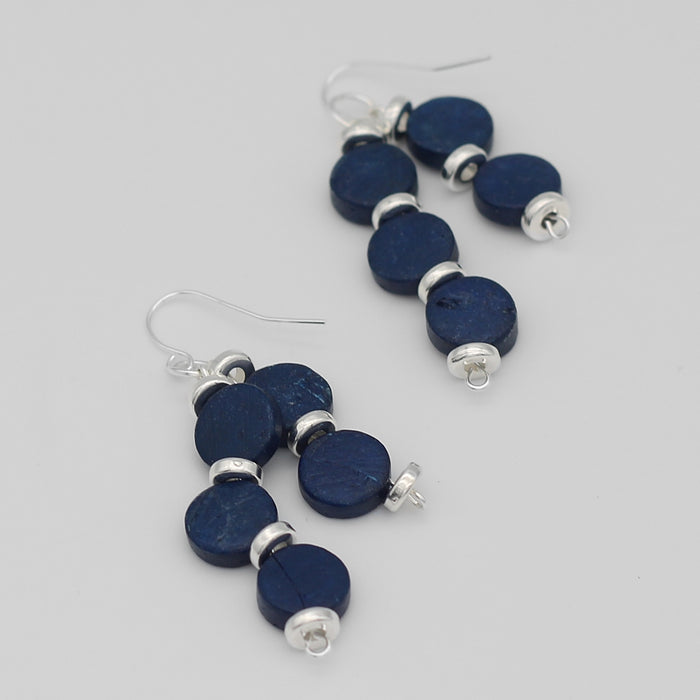 Blue Nicole Dangle Earring - Sylca Designs - Chunky Jewelry