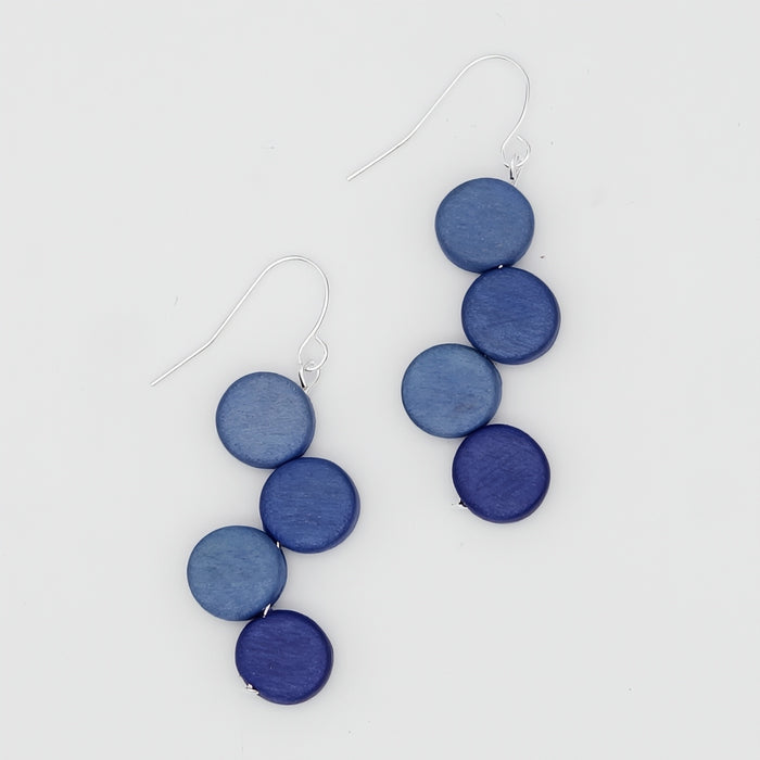 Blue Ombre Eva Dangle Earrings - Sylca Designs - Chunky Jewelry