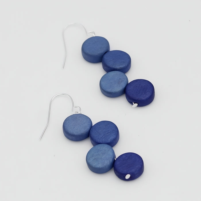 Blue Ombre Eva Dangle Earrings - Sylca Designs - Chunky Jewelry