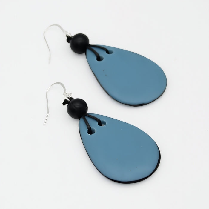Blue Petal Pop Resin Earrings