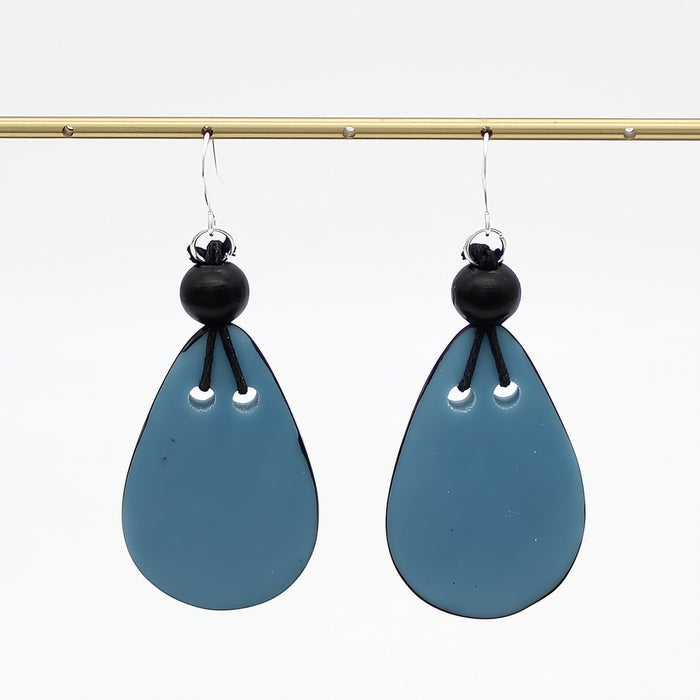 Blue Petal Pop Resin Earrings