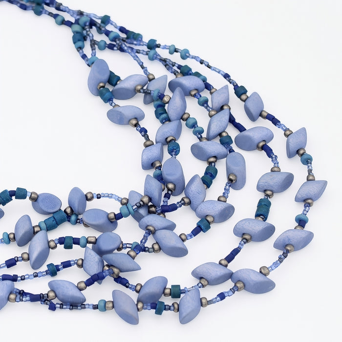 Blue Reverie Mixed Bead Necklace