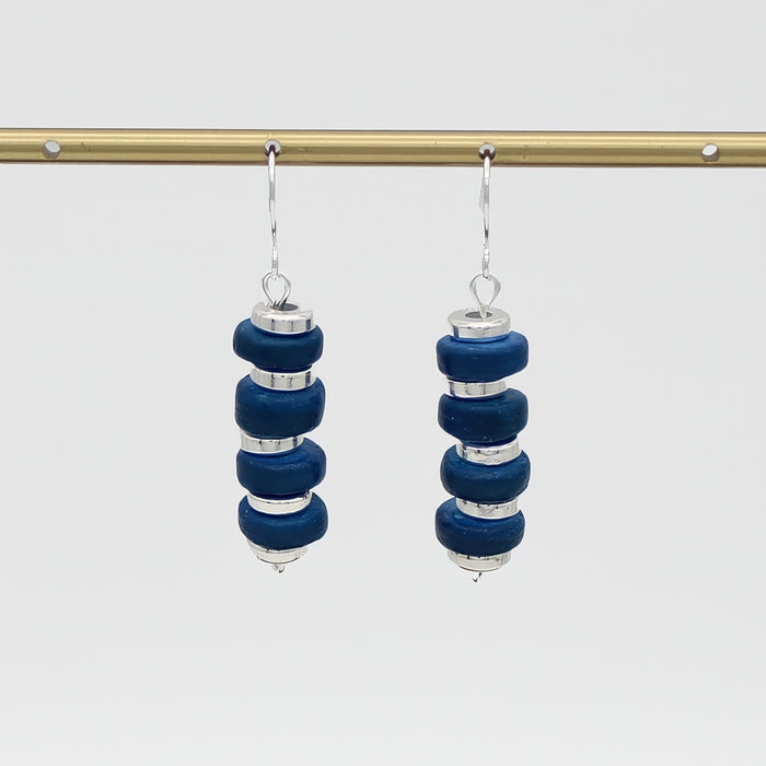 Blue Roca Drop Earrings - Sylca Designs - Chunky Jewelry