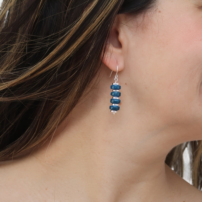 Blue Roca Drop Earrings - Sylca Designs - Chunky Jewelry