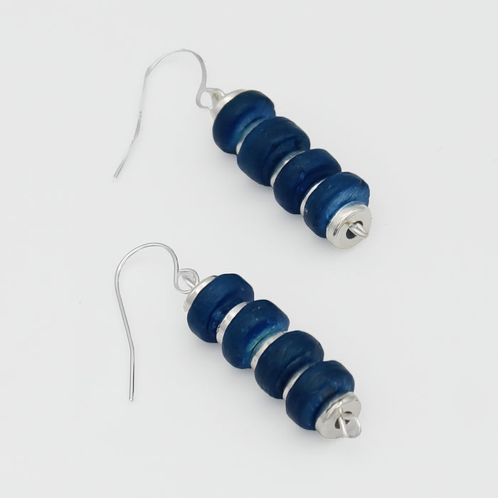 Blue Roca Drop Earrings - Sylca Designs - Chunky Jewelry