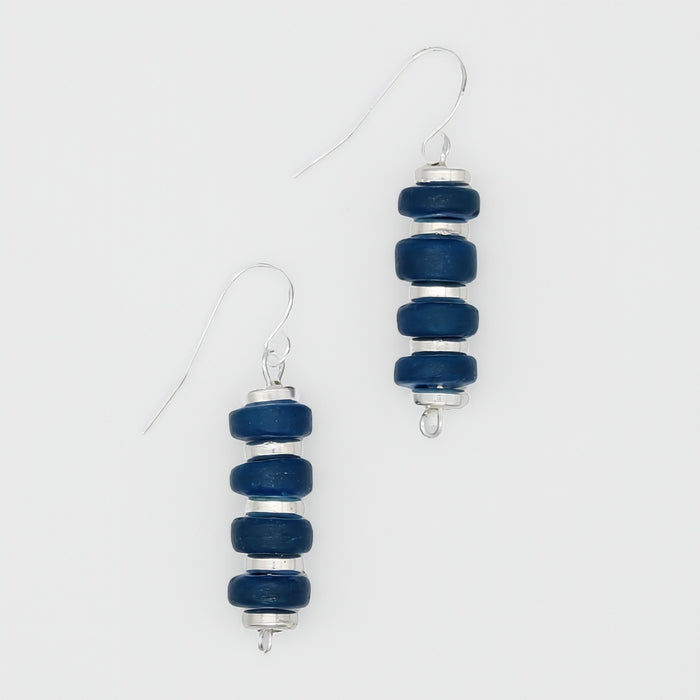 Blue Roca Drop Earrings - Sylca Designs - Chunky Jewelry