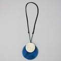 Blue Round Double Whitney Pendant - Sylca Designs - Chunky Jewelry