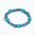 Blue Simply Square Stretch Bracelet