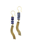 Blue Sodalite Tassel Earring CE024 - FARRA