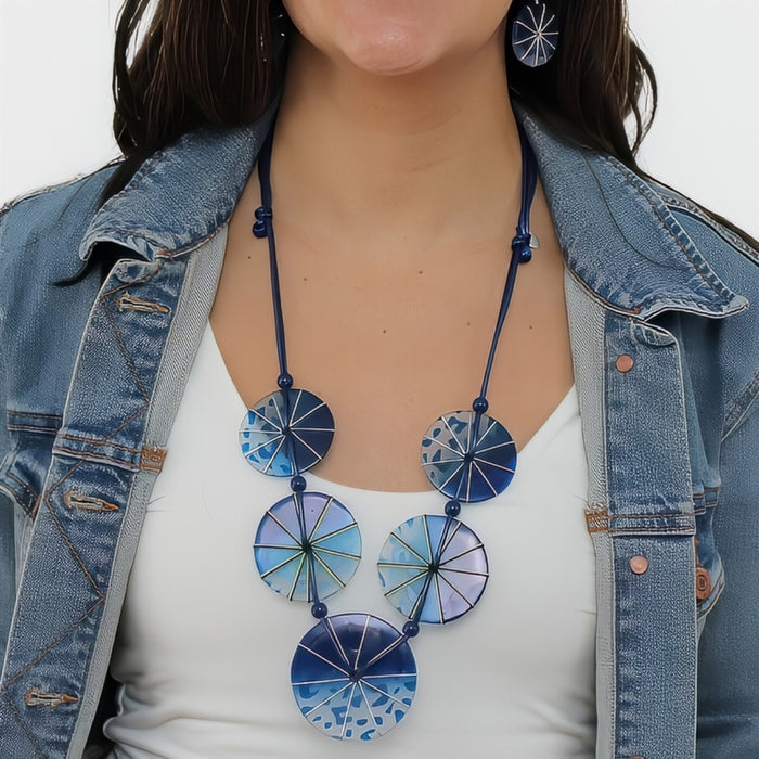 Blue Star Avah Necklace - Sylca Designs - Chunky Jewelry
