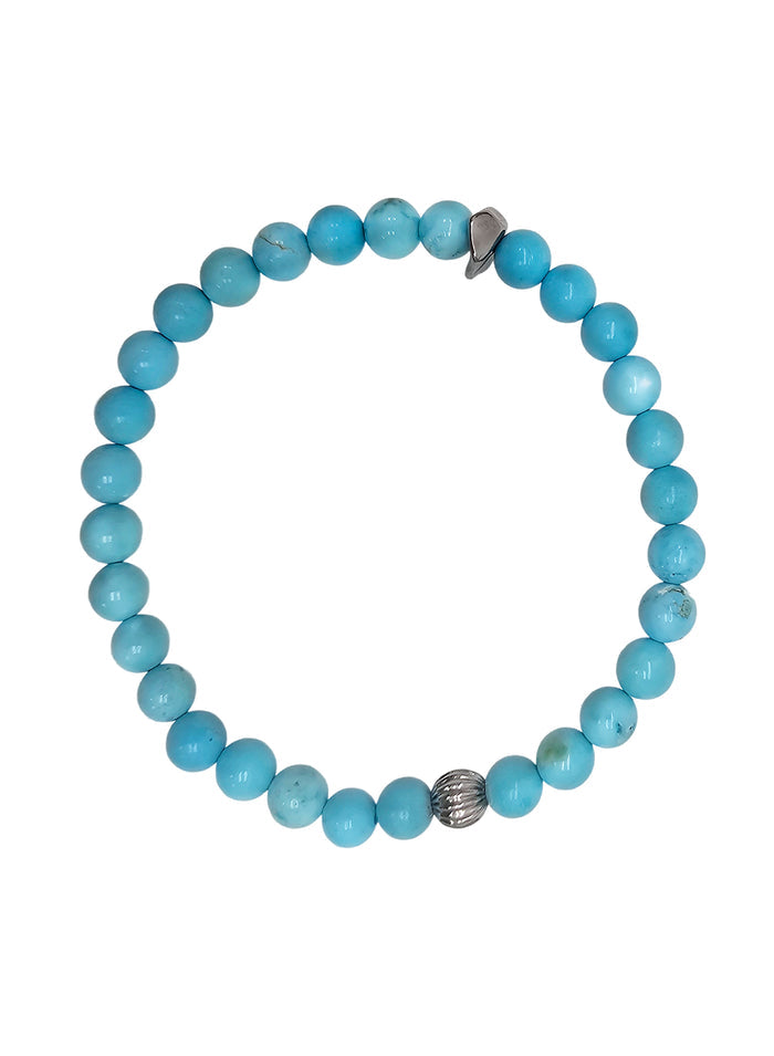 Blue Turquoise Flexible Men's Bracelet MEB19
