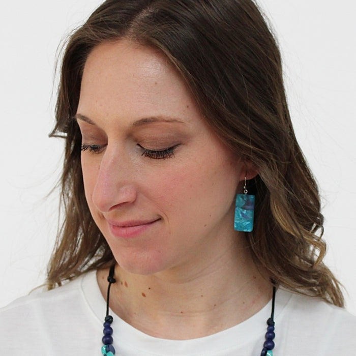 Blue Vega Earrings - Sylca Designs - Chunky Jewelry