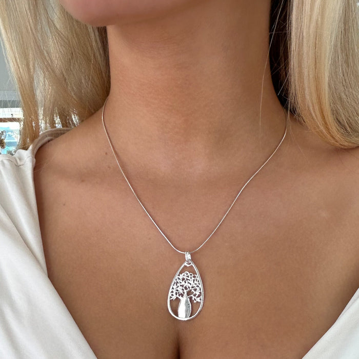 Boab Dew Drop Pendant Silver | Sterling Silver Kimberley Boab Pendant